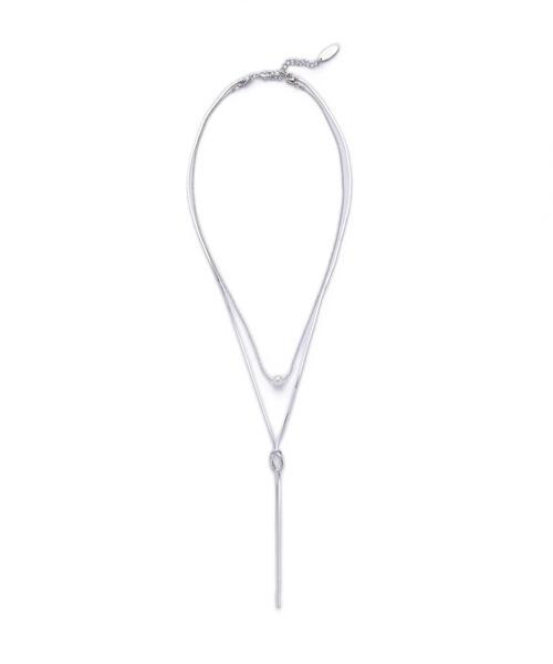 NATURAL BEAUTY BASIC（ナチュラルビューティーベーシック）の「スリーウェイノットネックレス（ネックレス・レディース・ゴールド/シルバー・ﾌﾘ-）」の3枚目の写真