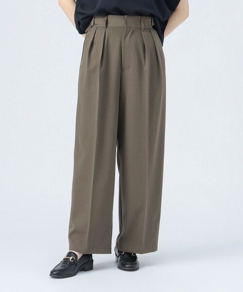 BEAMS HEART（ビームスハート）の「グルカ スラックス パンツ（スラックス・レディース・ブラウン/グレー・FREE）」の2枚目の写真