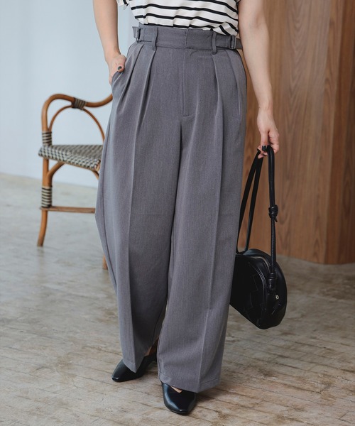 BEAMS HEART（ビームスハート）の「グルカ スラックス パンツ（スラックス・レディース・ブラウン/グレー・FREE）」の18枚目の写真