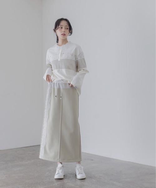 トップス Kym レースカラー ポロラガートップス Eimee Law│Eimee Law & LHELBIE