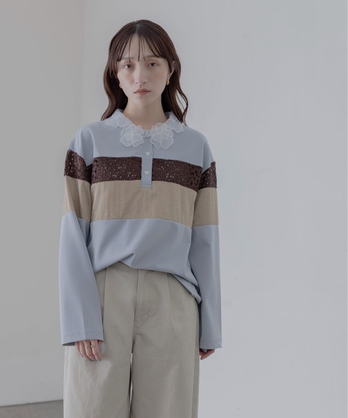 トップス Kym blixa-turtleneck-top-electric-