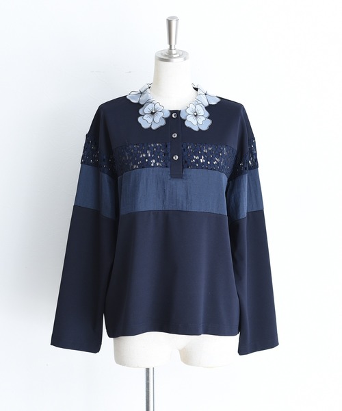 レースカラー ポロラガートップス（ポロシャツ）｜Eimee Law（エイミー