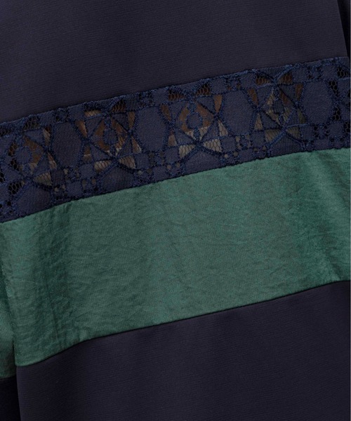 ★【新品】エイミーロウ レースカラーポロラガートップス 今季新作 DNV★ レースカラー ポロラガートップス Eimee Law│Eimee Law