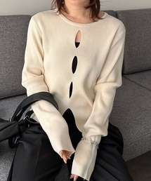 solleim | フロントホールリブニット(ニット/セーター)