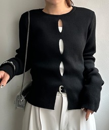 solleim | フロントホールリブニット(ニット/セーター)