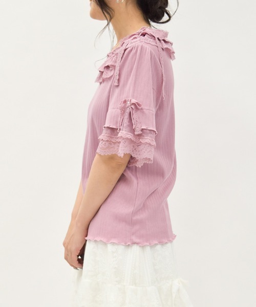 axes femme（アクシーズファム）の「フリル×レースリボンPO（T