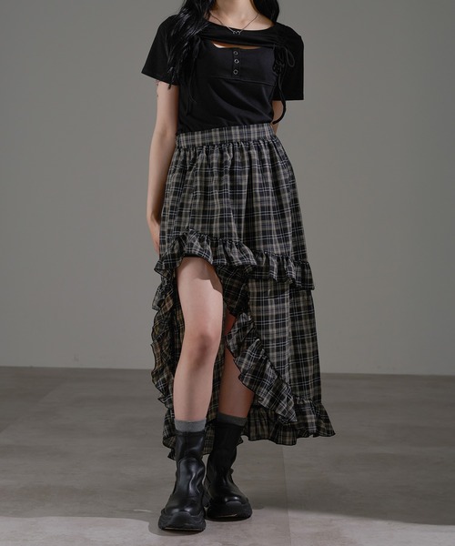 apres jour mignon(アプレジュールミニョン)の「フロントオープンリボントップス【ZOZOTOWN限定アイテム】(Tシャツ/カットソー・レディース・ブラック/杢グレー/オフホワイト・X-LARGE/フリー)」の12枚目の写真
