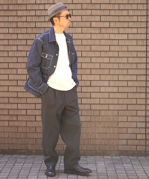 BROOKLYN OVERALL（ブルックリンオーバーオール）の「4パッチカバーオール（デニムジャケット・メンズ・ネイビー・SMALL/MEDIUM/LARGE）」の2枚目の写真