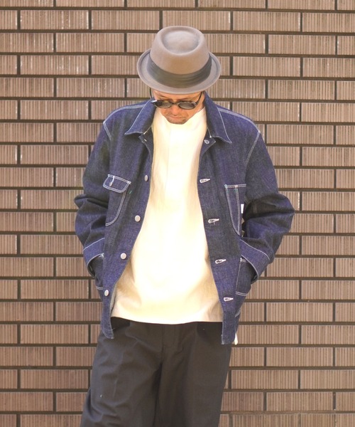 BROOKLYN OVERALL（ブルックリンオーバーオール）の「4パッチカバーオール（デニムジャケット・メンズ・ネイビー・SMALL/MEDIUM/LARGE）」の3枚目の写真