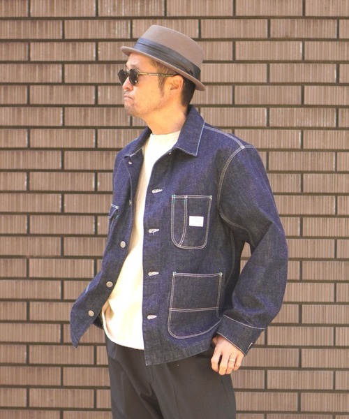 BROOKLYN OVERALL（ブルックリンオーバーオール）の「4パッチカバーオール（デニムジャケット・メンズ・ネイビー・SMALL/MEDIUM/LARGE）」の5枚目の写真