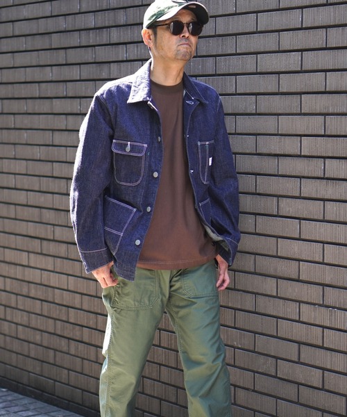BROOKLYN OVERALL（ブルックリンオーバーオール）の「4パッチカバーオール（デニムジャケット・メンズ・ネイビー・SMALL/MEDIUM/LARGE）」の14枚目の写真