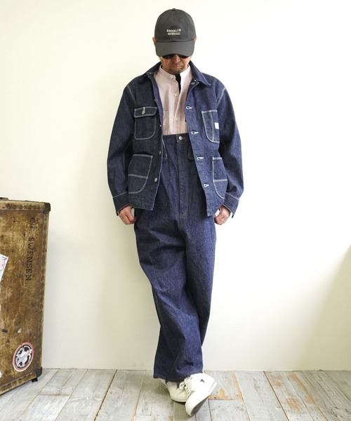 BROOKLYN OVERALL（ブルックリンオーバーオール）の「4パッチカバーオール（デニムジャケット・メンズ・ネイビー・SMALL/MEDIUM/LARGE）」の18枚目の写真