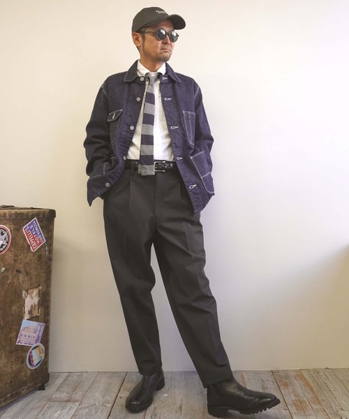 BROOKLYN OVERALL（ブルックリンオーバーオール）の「4パッチカバーオール（デニムジャケット・メンズ・ネイビー・SMALL/MEDIUM/LARGE）」の20枚目の写真