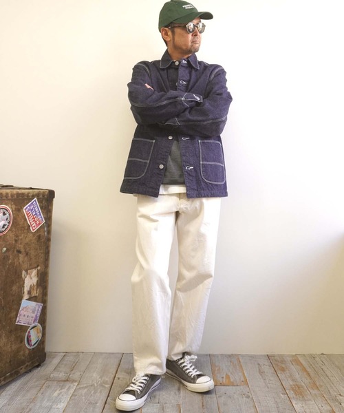 BROOKLYN OVERALL（ブルックリンオーバーオール）の「4パッチカバーオール（デニムジャケット・メンズ・ネイビー・SMALL/MEDIUM/LARGE）」の21枚目の写真
