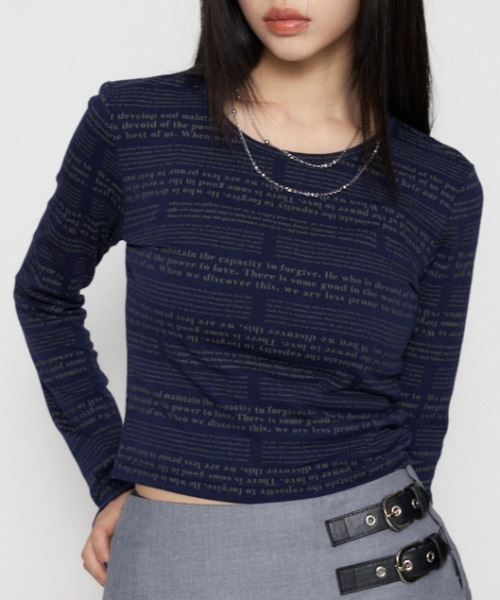 セール】SENTENCE LOGO PRINT トップス（Tシャツ/カットソー）｜LAGUA