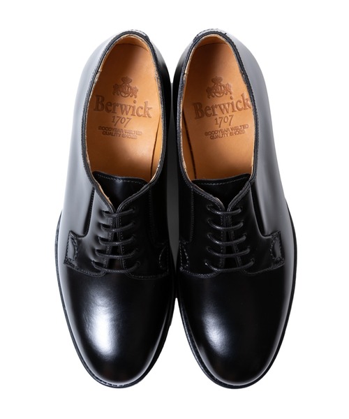 セール】Berwick バーウィック プレーントゥ 184 レザー＆ラバーソール