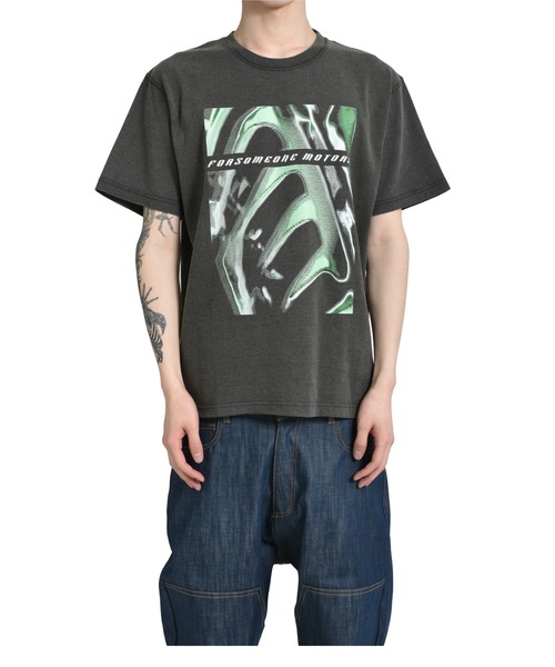 FORSOMEONE(フォーサムワン)の「MOTORS TEE(Tシャツ/カットソー・メンズ・ブラック・48)」の1枚目の写真