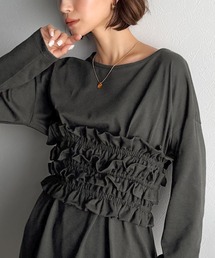 Tシャツ/カットソー（グレー/灰色系・フリル）ファッション通販 - ZOZOTOWN