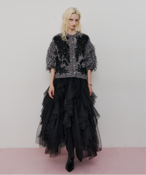 ≪la belle Etude／ラベルエチュード≫リラックスカーディガン／黒