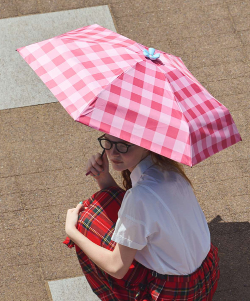 collex（コレックス）の「Ohana Parasol 折りたたみ日傘 チェック【assa】（折りたたみ傘・レディース・レッド/ブルー・フリー）」の12枚目の写真