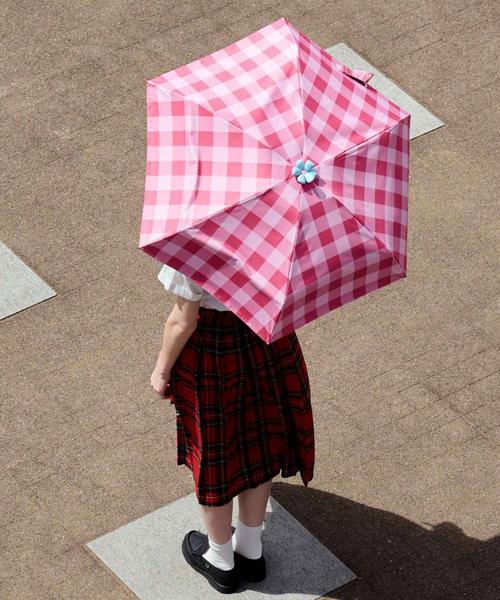 collex（コレックス）の「Ohana Parasol 折りたたみ日傘 チェック【assa】（折りたたみ傘・レディース・レッド/ブルー・フリー）」の13枚目の写真