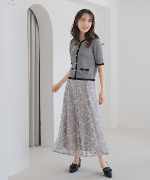 セール】2025秋冬新作 ループラメ刺繍スカート（スカート）｜MISCH