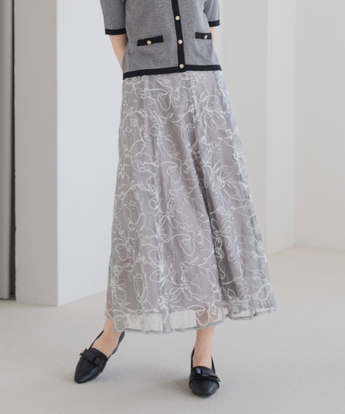 『ミサ◎』加工➕ルースお纏めページ セール】2025秋冬新作 ループラメ刺繍スカート（スカート）｜MISCH