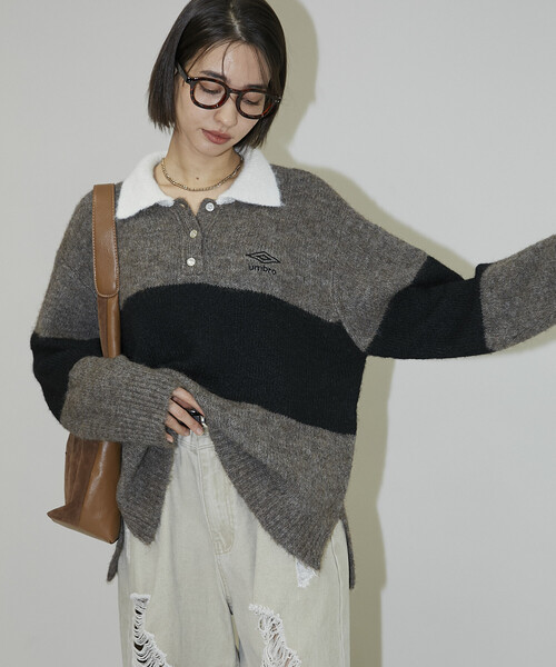 セール】UMBRO × PUBLUX/アンブロ ワンポイント刺繍 ビッグ ラガー