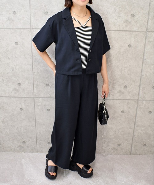 値下げMAX！【セットアップ】MIFARA ジャケット＆パンツ 黒 スーツセットアップ ジャケット （MF19-01A-2） mens メンズ