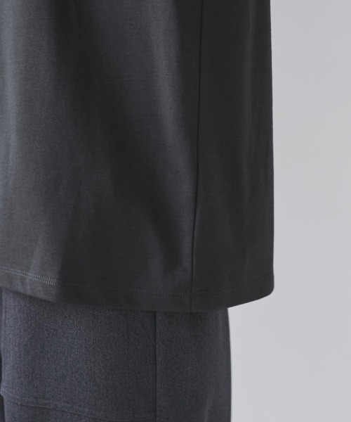 ROPE' PICNIC（ロペピクニック）の「【UVカット・接触冷感・汗染み加工】フロッキーロゴTシャツ（Tシャツ/カットソー・レディース・カーキ/モスグリーン/ホワイト/チャコールグレー・38）」の17枚目の写真