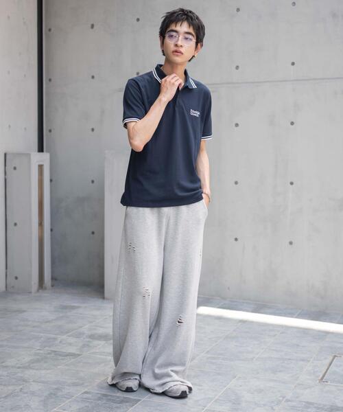 WEGO（ウィゴー）の「WEGO/ワンポイント刺繍カノコポロ（ポロシャツ・メンズ・ネイビー/ホワイト/ブラウン・LARGE/MEDIUM）」の18枚目の写真