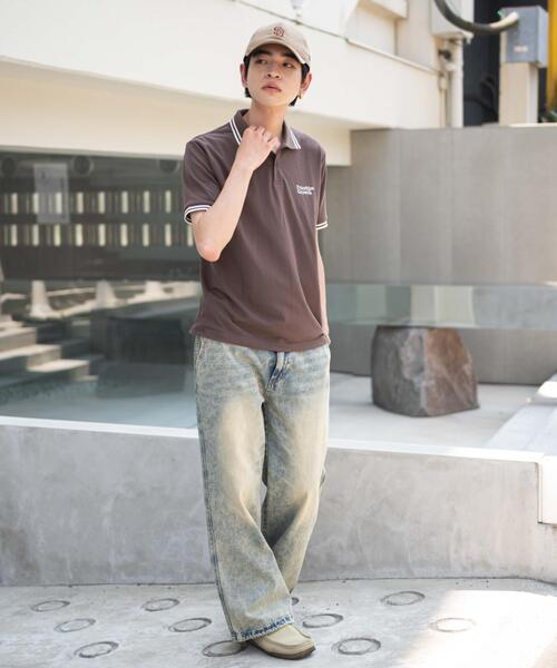 WEGO（ウィゴー）の「WEGO/ワンポイント刺繍カノコポロ（ポロシャツ・メンズ・ネイビー/ホワイト/ブラウン・LARGE/MEDIUM）」の10枚目の写真