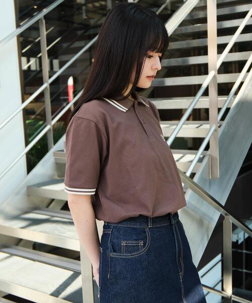 WEGO（ウィゴー）の「WEGO/ワンポイント刺繍カノコポロ（ポロシャツ・メンズ・ネイビー/ホワイト/ブラウン・LARGE/MEDIUM）」の11枚目の写真