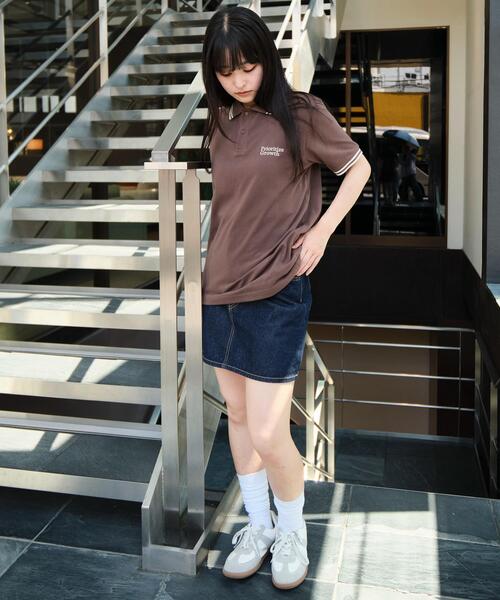 WEGO（ウィゴー）の「WEGO/ワンポイント刺繍カノコポロ（ポロシャツ・メンズ・ネイビー/ホワイト/ブラウン・LARGE/MEDIUM）」の13枚目の写真