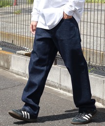 【HANES/ヘインズ】ワイドフィットストレート デニムパンツ