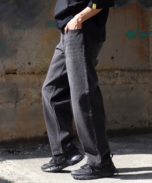【HANES/ヘインズ】ワイドフィットストレート デニムパンツ