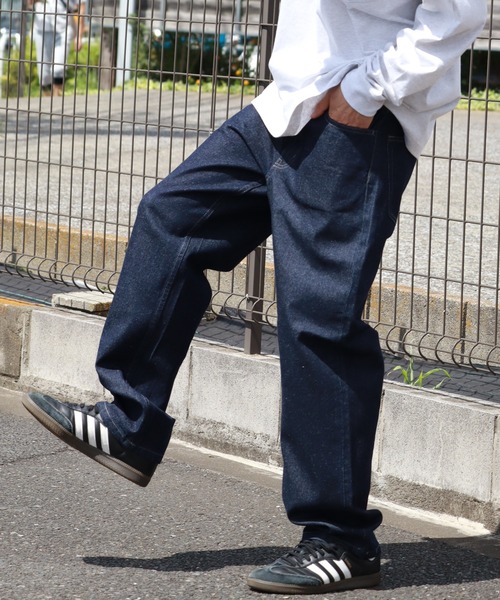 HANES（ヘインズ）の「【HANES/ヘインズ】ワイドフィットストレート デニムパンツ（デニムパンツ・メンズ・インディゴブルー/ライトブルー/ブルー/ブラック・S/M/L/LL）」の7枚目の写真