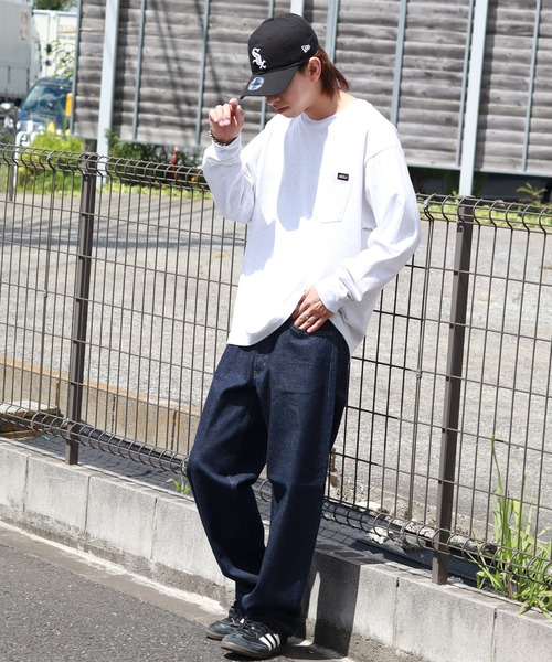 HANES（ヘインズ）の「【HANES/ヘインズ】ワイドフィットストレート デニムパンツ（デニムパンツ・メンズ・インディゴブルー/ライトブルー/ブルー/ブラック・S/M/L/LL）」の5枚目の写真