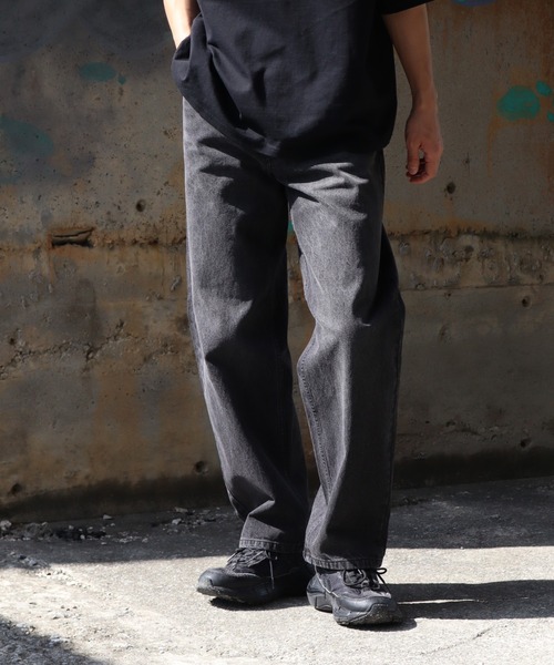 HANES(ヘインズ)の「【HANES/ヘインズ】ワイドフィットストレート デニムパンツ(デニムパンツ・メンズ・インディゴブルー/ライトブルー/ブルー/ブラック・S/M/L/LL)」の5枚目の写真