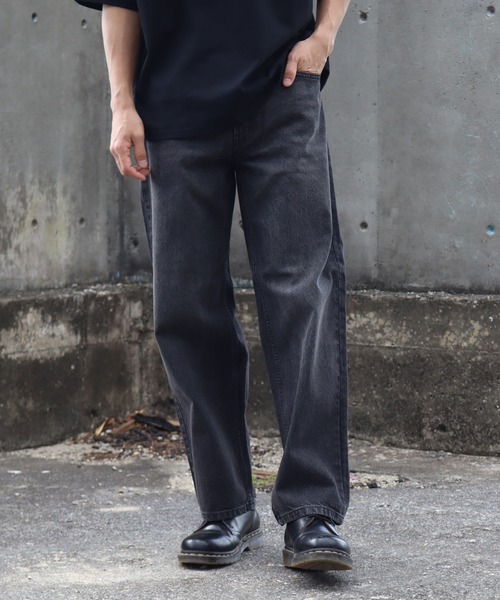 HANES(ヘインズ)の「【HANES/ヘインズ】ワイドフィットストレート デニムパンツ(デニムパンツ・メンズ・インディゴブルー/ライトブルー/ブルー/ブラック・S/M/L/LL)」の6枚目の写真