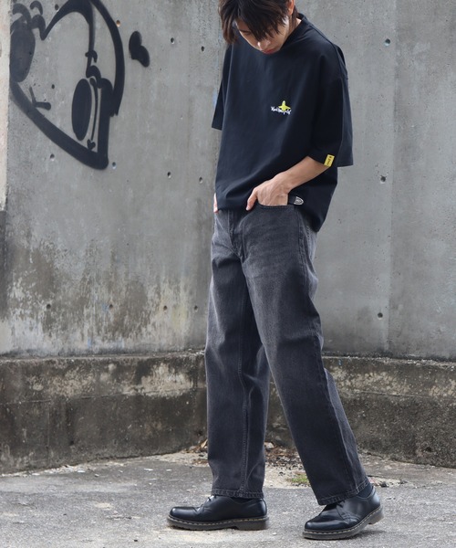 HANES(ヘインズ)の「【HANES/ヘインズ】ワイドフィットストレート デニムパンツ(デニムパンツ・メンズ・インディゴブルー/ライトブルー/ブルー/ブラック・S/M/L/LL)」の10枚目の写真