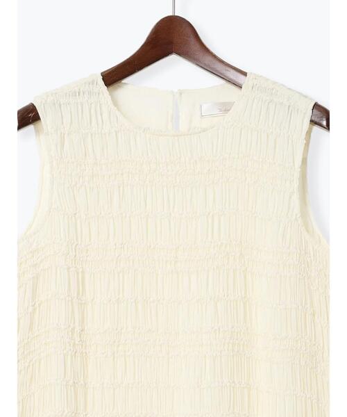 Te chichi(テチチ)の「ミニフリルボーダーワンピース(ワンピース・レディース・オフホワイト/チャコールグレー・F)」の15枚目の写真