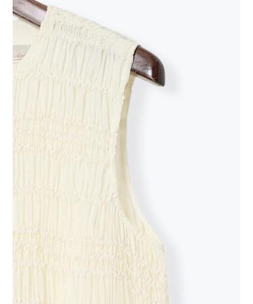 Te chichi(テチチ)の「ミニフリルボーダーワンピース(ワンピース・レディース・オフホワイト/チャコールグレー・F)」の16枚目の写真