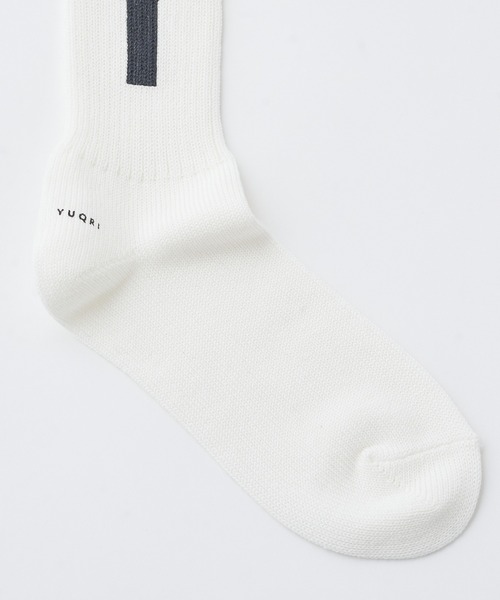 YUQRI(ユクリ)の「【YUQRI】Paint Y(ソックス/靴下・メンズ・ブラック/ホワイト系その他2/ホワイト系その他3/ホワイト・L/M/S)」の7枚目の写真