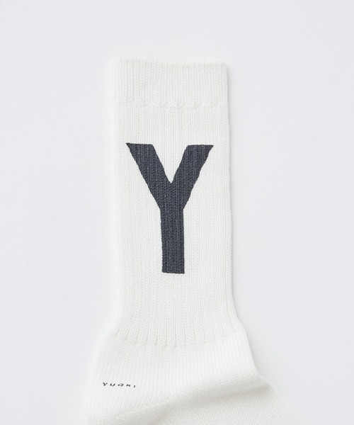 YUQRI(ユクリ)の「【YUQRI】Paint Y(ソックス/靴下・メンズ・ブラック/ホワイト系その他2/ホワイト系その他3/ホワイト・L/M/S)」の6枚目の写真