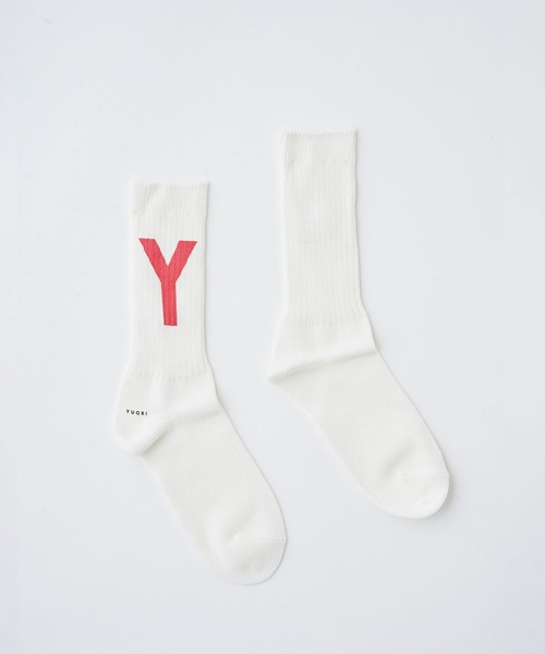 YUQRI(ユクリ)の「【YUQRI】Paint Y(ソックス/靴下・メンズ・ブラック/ホワイト系その他2/ホワイト系その他3/ホワイト・L/M/S)」の10枚目の写真