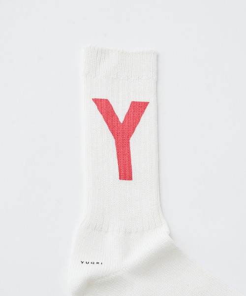 YUQRI(ユクリ)の「【YUQRI】Paint Y(ソックス/靴下・メンズ・ブラック/ホワイト系その他2/ホワイト系その他3/ホワイト・L/M/S)」の11枚目の写真