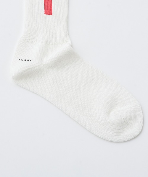 YUQRI(ユクリ)の「【YUQRI】Paint Y(ソックス/靴下・メンズ・ブラック/ホワイト系その他2/ホワイト系その他3/ホワイト・L/M/S)」の12枚目の写真