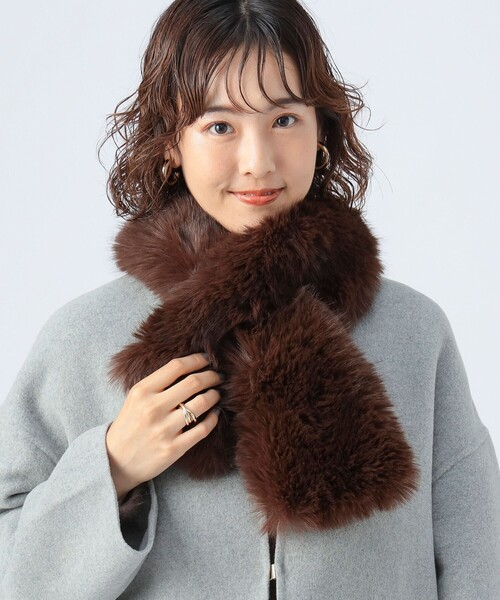 美品 Demi-Luxe BEAMS ミンク フェイクファー マフラー ミンクの上品で