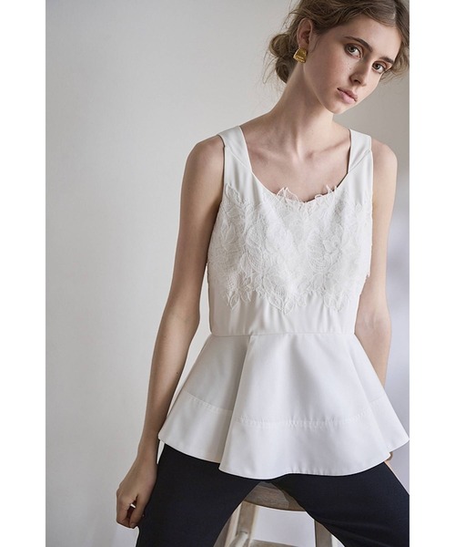 Bianca Lace Top フロントレースペプラムTOP Estella.K Betty Bianca Lace Top フロントレースペプラムTOP Estella.K Betty